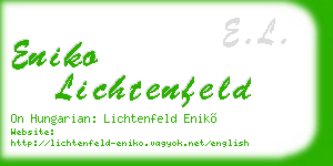 eniko lichtenfeld business card
